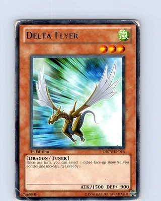 Yu-Gi-Oh TCG Delta Flyer DREV-EN016 1st Edition Regular Rare Card Played HP - Image 1 of 2