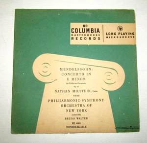 Nathan Milstein-Mendelssohn Concerto For Violin & Orc. 1st COLUMBIA ML 4001 - Picture 1 of 3