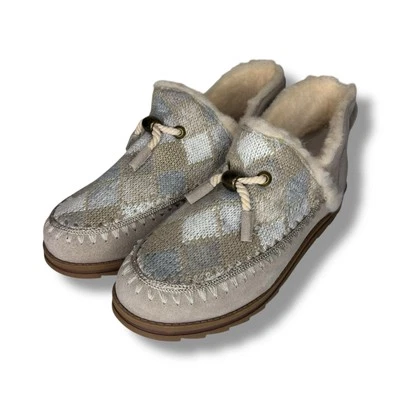 Muk Luks Size 11 Ziggy Wilshire Bootie House Shoe Beige Wool Blend Memory Foam - Image 1 of 4