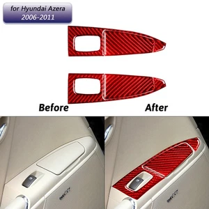 Rear Window Switch Lift Control Panel Trim for Hyundai Azera 06-11 Carbon Fiber - Picture 1 of 12