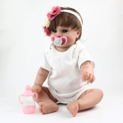 20" Full Body Silicone Reborn Baby Doll Silicone Baby Doll Newborn Boy Doll Gift - Image 1 of 4