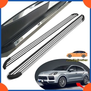 Running Boards Side Steps Nerf Bar Fits for Porsche Cayenne 2018+ 2021 2022 2023 - Picture 1 of 6