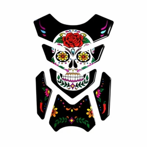 HONDA DAY OF DEAD SUGARSKULL MOTORCYCLE TANK PAD PROTECTOR MADE ITALY - Picture 1 of 4