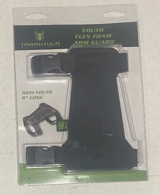 Tarantula A031 молодежный 2 ремня 6 дюймов гибкий пенопластовый нарукавник черный традиционный для стрельбы из лука - Изображение 1 из 2