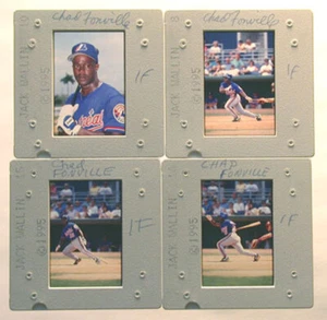 MLB Montreal Expos 1995 Chad Fonville 4 fotos diapositivas negativas por J. Wallin - Imagen 1 de 1