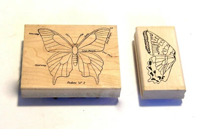 Juego de dos estampillas de goma de mariposa NOS Foto 1 de 4