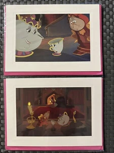 2 Disney Gallery Archive Collection Beauty & The Beast 1991 Blank Greeting Cards - Picture 1 of 6