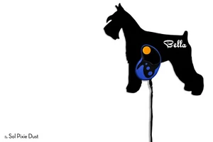 Schnauzer estándar para perro - nombre personalizado soporte para correa para perro - gancho de pared - Imagen 1 de 3