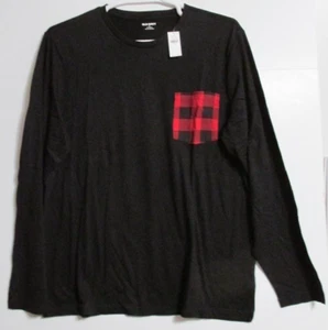 Men's Old Navy Soft Washed Long Sleeve Crew T-Shirt Black Size X-Large #753747 - Picture 1 of 8