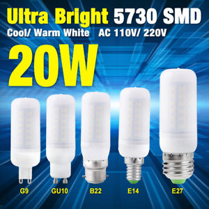ultra bright led corn bulb lamp 20w cool/warm white 110v b22/e14/e27 milky light