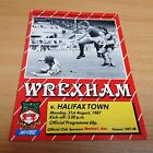 Wrexham V Halifax Town, 31/8/1987,  Division 4