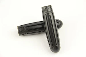 Vintage Bike Bicycle Handlebar Grips Black 22.2mm Rubber Anti-slip - Picture 1 of 5