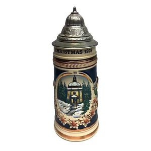 Limited Edition MADER'S 1978 Christmas Beer Stein Austria Germany "Silent Night" - Picture 1 of 12