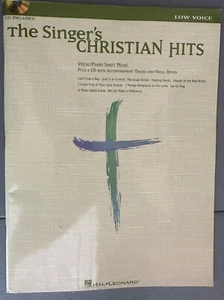 The Singer's Christian Hits - LOW VOICE * sheet music book and CD* alto baritone - Picture 1 of 6