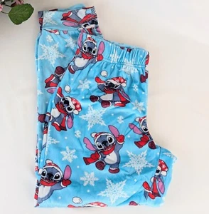 Authentic Disney Stitch Winter Lounge Pants | Kids Small Fleece Pajama Bottoms - Picture 1 of 5