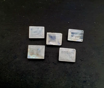 Piedra lunar arco iris natural corte baguette piedras preciosas sueltas 5 piezas 8x10 mm 12 CT Foto 1 de 3
