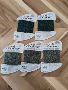 Rainbow Gallery (5) Tiara Lot including (3) T108 Blk Multi and (2) T114 Dk Green - Picture 1 of 1