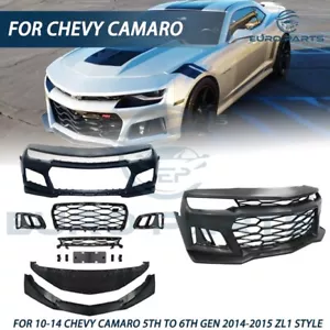 For 2010-2014&2015 Chevy Camaro 5th To 6th Gen ZL1 Style Front Bumper Body Kit - Picture 1 of 10