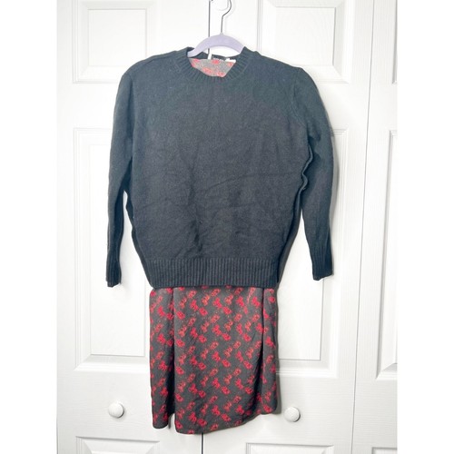 Vestito Maglione Coach Cavallo E Carrozza Nero Bottoni Laterali Donna Taglia X Small XS