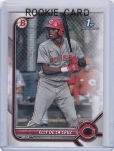 TARJETA DE NOVATO ELLY DE LA CRUZ 2022 Bowman 1st RC Béisbol Cincinnati Rojos - Imagen 1 de 2