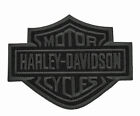 Harley-Davidson Embroidered Blackout Bar & Shield Logo Emblem Small - 8011512