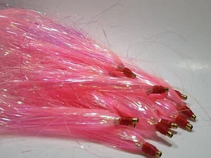 10 Pink Mylar Crystal Flash Sliding Teaser 4 inch 10 cm - Picture 1 of 4