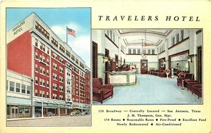 HOTEL VIAJERO, SAN ANTONIO, TEXAS, POSTAL VINTAGE - Imagen 1 de 2