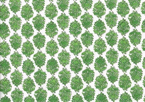 7 yds Lacefield Fabric Zira Green Cotton Drapery Upholstery - Picture 1 of 2