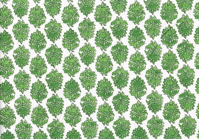 Estofamento de cortina de algodão verde Zira tecido Lacefield 7 jardas - Imagem 1 de 2