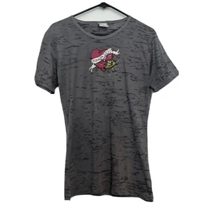Camp David Gray Tiger Stripe Sheer Anaheim Ducks Hockey Fan Shirt Women’s XL - Picture 1 of 10
