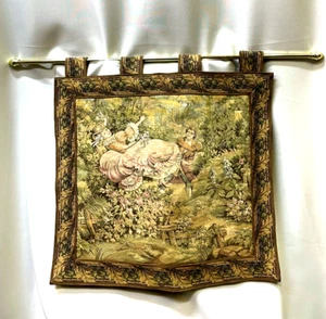A vintage/ antique style , wall hanging  tapestry '' Swings'' - Picture 1 of 4