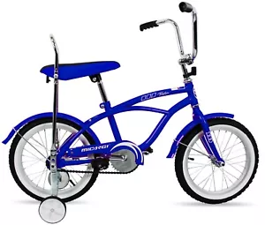 16" Boy Lowrider Coaster Brake Banana Seat Fenders Training Wheel BLUE Gift Bike - Picture 1 of 9