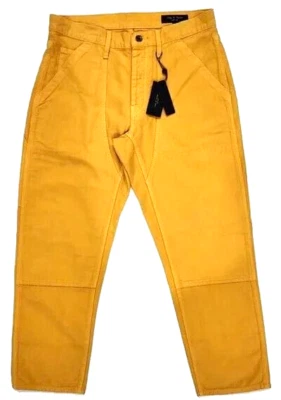 RAG & BONE SLOUCH TAPER MOLESKIN PANTS YELLOW SUNRISE 32 - Image 1 of 3