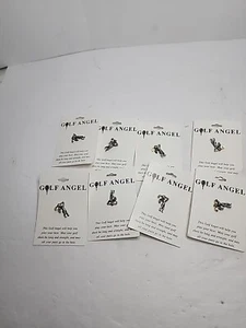 Lot Of 8 New Old Stock Vintage Golf Angel Lapel PIN, Silver & Gold Tones... - Picture 1 of 4