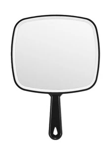 Extra Large Handheld Mirror,Hand Salon Mirror with (Black,12.4" Lx 9" W) - Picture 1 of 7