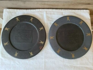 Dos placas de madera Donna blancas azules con estrellas doradas de 9 5/8 pulgadas - Imagen 1 de 8