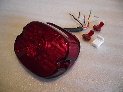 LED rear light low profile with integral indicators red lens Harley Davidson - Image 1 of 4
