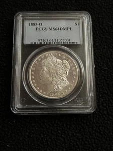 1885-O MORGAN U.S. SILVER DOLLAR PCGS MS64DMPL OLDER HOLDER SUPER NICE - Bild 1 von 4