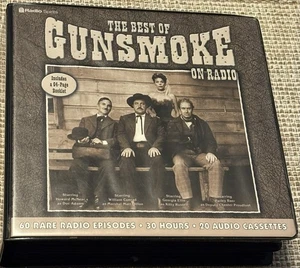 “The Best of Gunsmoke on Radio” 60 Epi 20 Cassettes 30 Hour Missing Book - Imagen 1 de 8