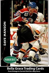 1991-92 Parkhurst Dave Manson #49 Edmonton Oilers NHL Hockey - Foto 1 di 2
