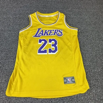 Los Angeles Lakers Jersey Youth Medium Yellow NBA Basketball LeBron James 23 - Image 1 of 4