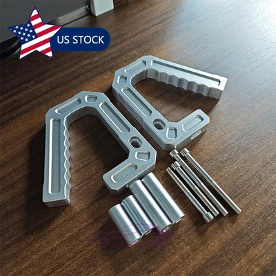 Aluminum Front Grab Handles Compatible with Jeep Wrangler JK 2007-2018 Silver - Imagem 1 de 4