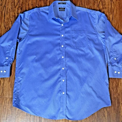 Nautica Men's Blue Button up Shirt Size 32/33 Neck 17 1/2 Career Formal Classic - Image 1 of 4