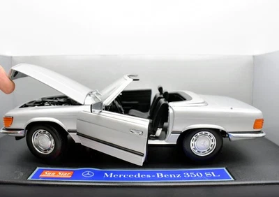 Modellino auto scala 1:18 Mercedes benz 350 SL diecast modellismo statico RARE - Immagine 1 di 4