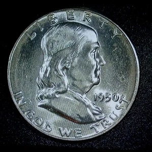 1950-P Unc. Mezzo dollaro Franklin - Grandi linee campane! - Foto 1 di 6
