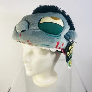THINK GEEK MORBIDO PELUCHE ZOMBIE CAPPELLO cervello mangiare costume Halloween Jonathan Coulton - Foto 1 di 3