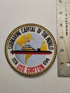 Vintage US Navy USS Groton SSN 694 Submarine Patch - Picture 1 of 2