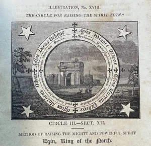SIGIL CONJURE DEMON EGYN - OCCULT MAGICK ENGRAVING (Raphael's ASTROLOGER) - 1825 - Imagen 1 de 4