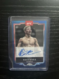 2025 Topps Chrome UFC - Rinya Nakamura Auto Blue Refractor /150 (RC) - Picture 1 of 2