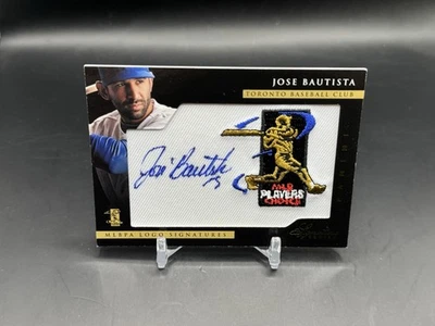 2012 Panini Signatures Series Jose Bautista MLBPA Logo Patch Auto /25 - Image 1 of 2